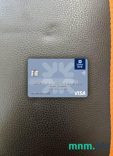 Ireland Ulster bank Ireland wygląd zdjęcia karty wizowej skan PSD + zdjęcie